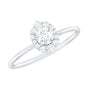 Minimal Real Diamond Engagement Ring with Halo