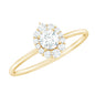 Minimal Real Diamond Engagement Ring with Halo