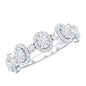 Designer Lab Grown Diamond Half Eternity Wedding Band Ring