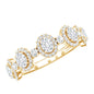 Designer Lab Grown Diamond Half Eternity Wedding Band Ring