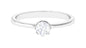 Natural Diamond Solitaire Promise Ring For Women