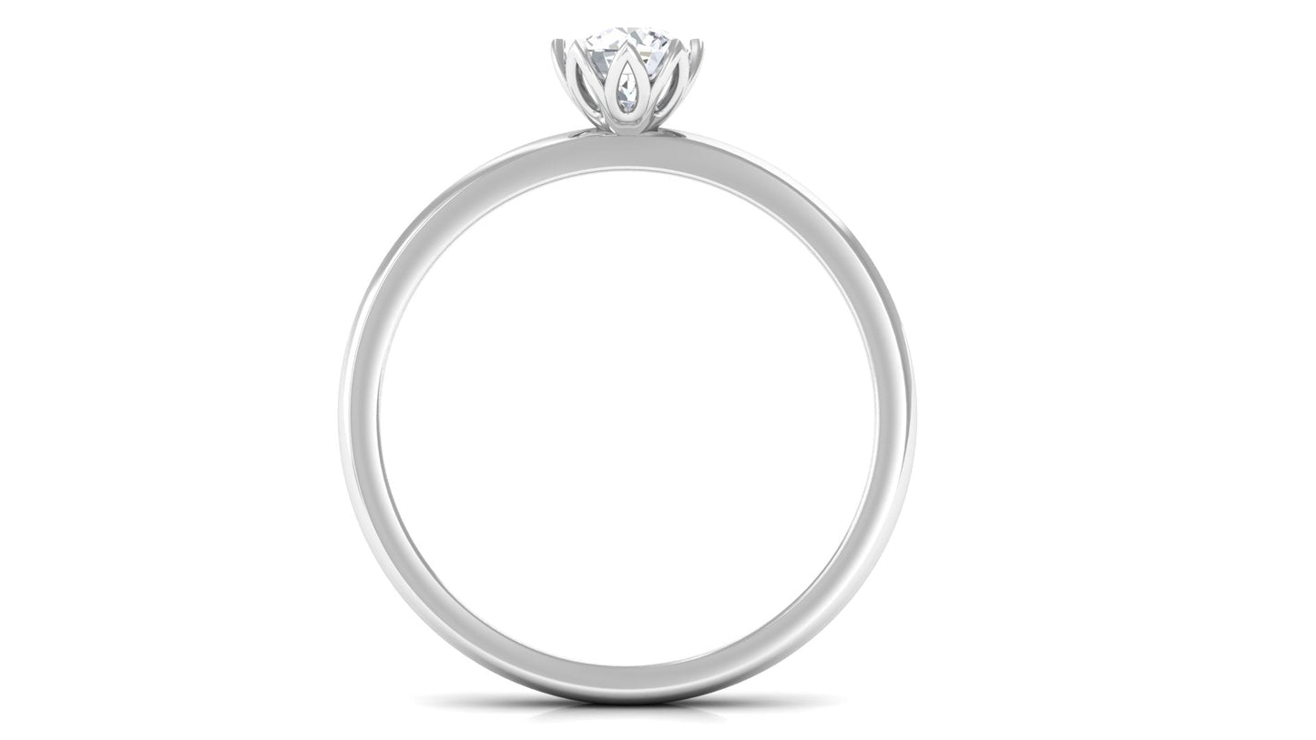 Natural Diamond Solitaire Promise Ring For Women