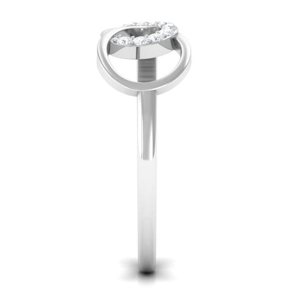 Natural Diamond Infinity Ring for Valentines Day