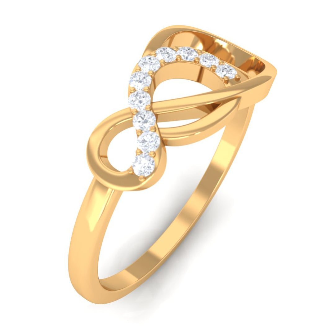 Natural Diamond Infinity Ring for Valentines Day