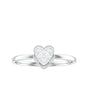 Certified Natural Diamond Heart Promise Ring