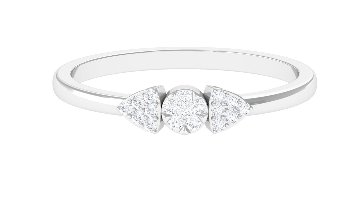 Illusion Set Real Diamond Promise Ring for Her