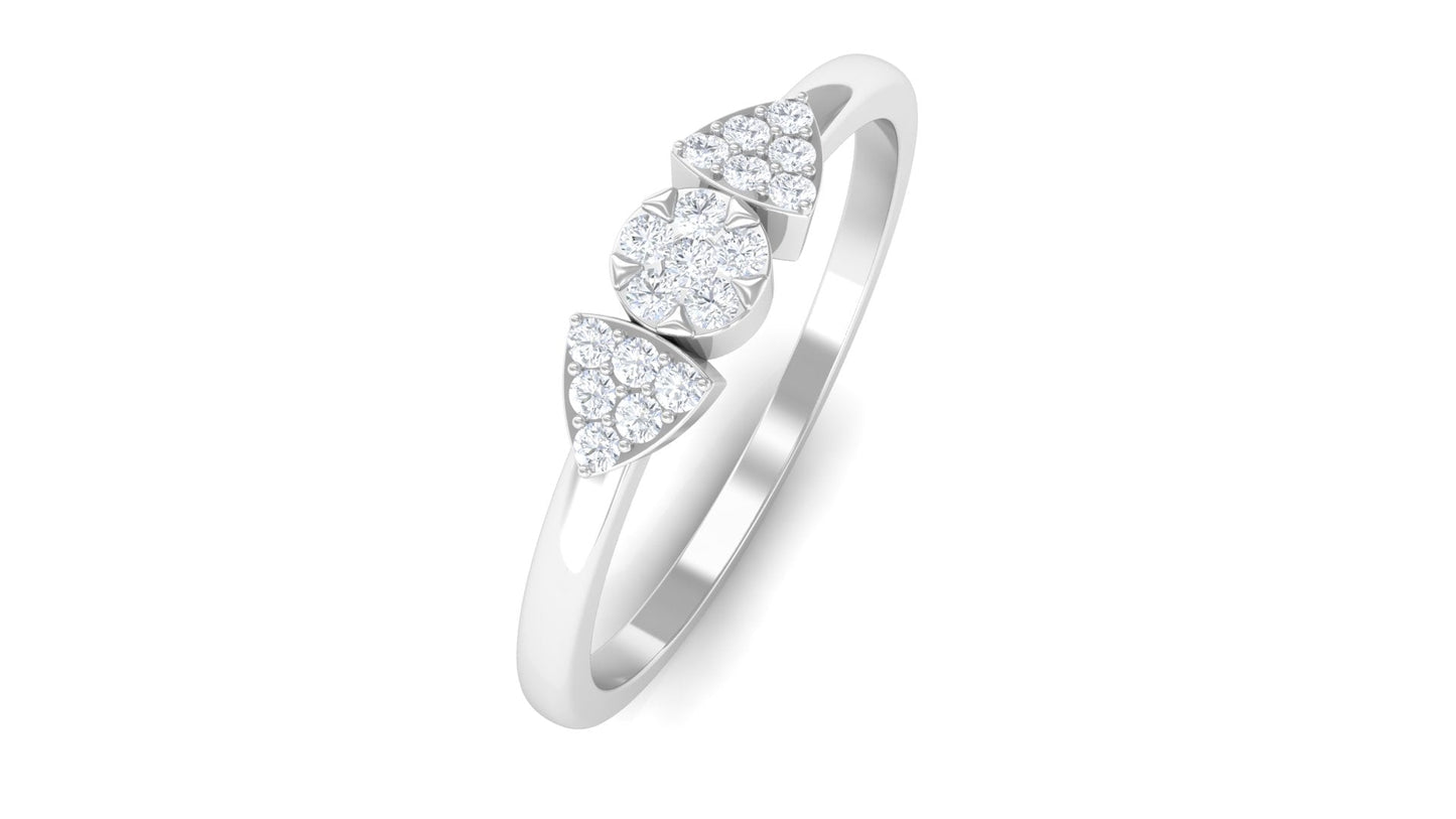 Illusion Set Real Diamond Promise Ring for Her