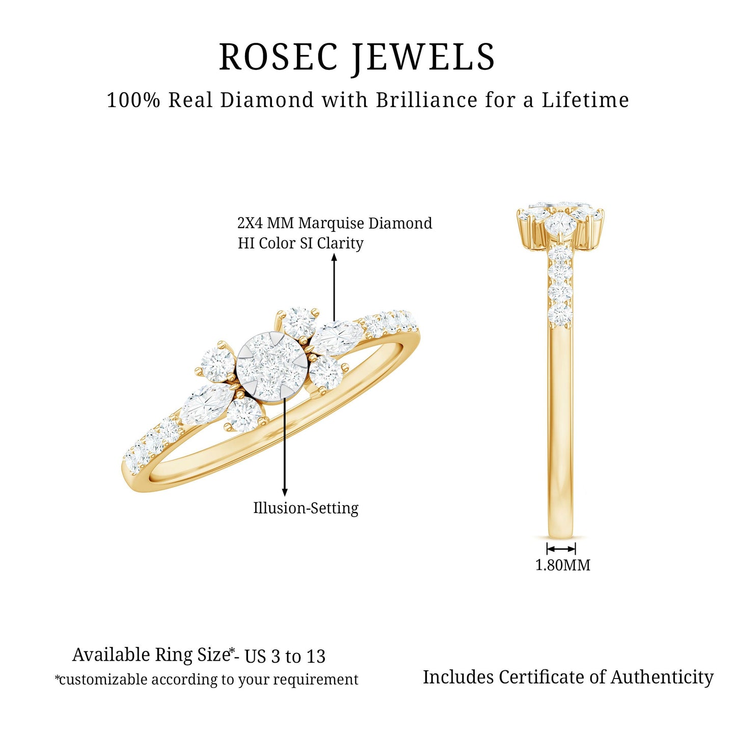 Certified Real Diamond Promise Ring