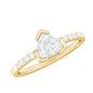 Minimal Diamond Triangular Engagement Ring