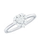 Minimal Diamond Heart Promise Ring for Valentines Day