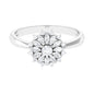 Certified Real Diamond Flower Engagement Ring