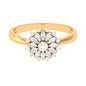 Certified Real Diamond Flower Engagement Ring