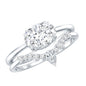 Certified 1.2 Carat Oval Lab Grown Diamond Engagement Ring With Enhancer