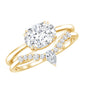 Certified 1.2 Carat Oval Lab Grown Diamond Engagement Ring With Enhancer