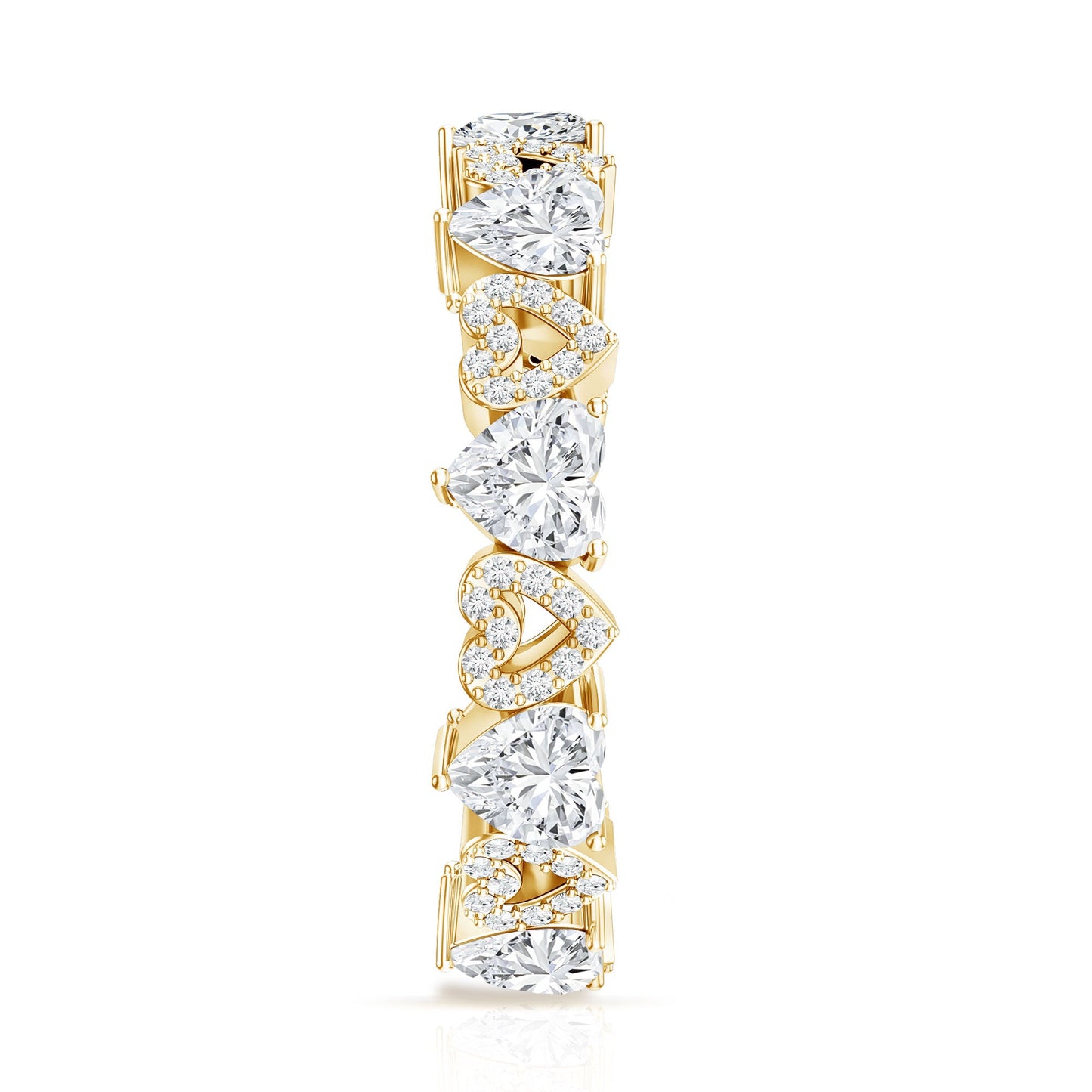 Certified Lab Grown Diamond Heart Wedding Band