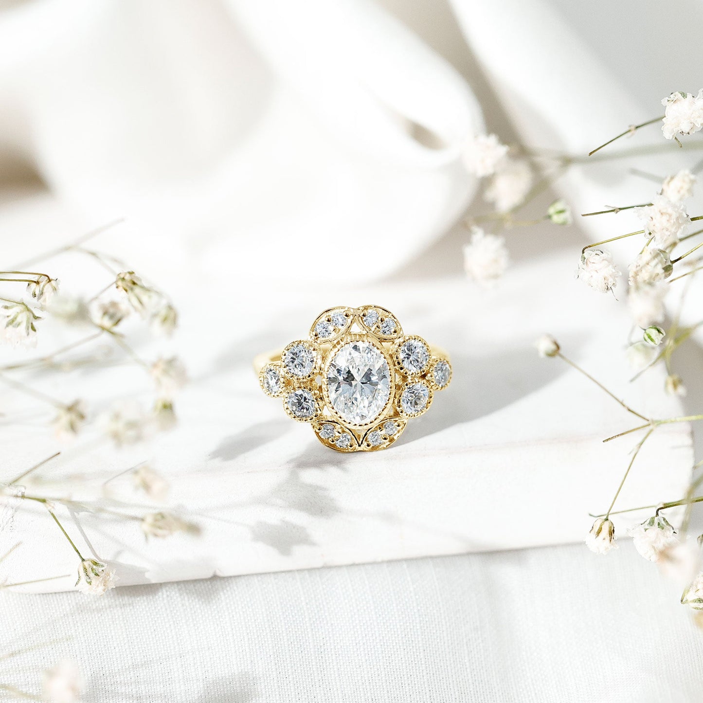 Certified Lab Grown Diamond Oval Engagement Ring
