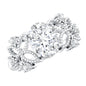 1.2 Carat Oval Lab Grown Diamond Flower Engagement Ring