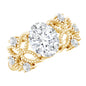 1.2 Carat Oval Lab Grown Diamond Flower Engagement Ring