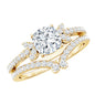 Certified 1.7 Carat Cushion Lab Grown Diamond Engagement Ring with Wedding Band
