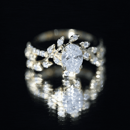 1.2 Carat Oval Lab Grown Diamond Petal Prong Engagement Ring