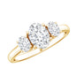 Certified Lab Grown Diamond 3 Stone Engagement Ring For Women