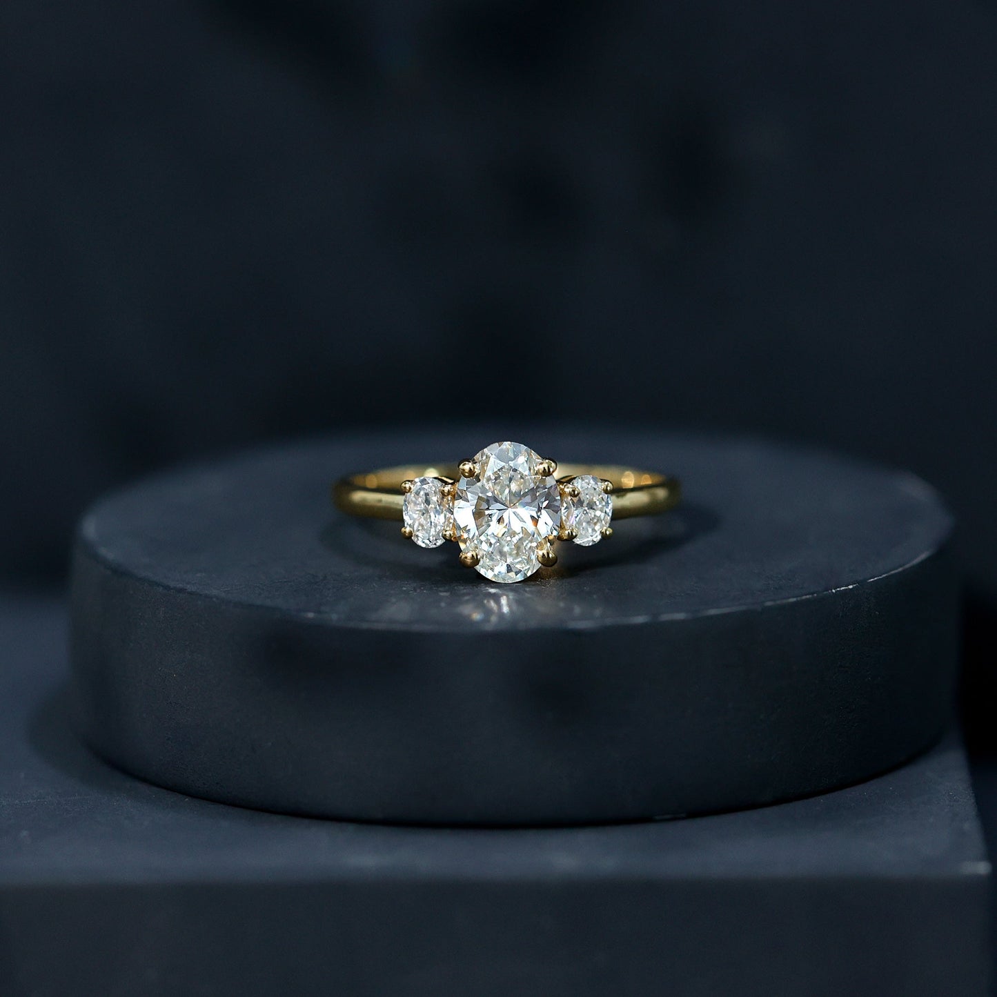 Certified Lab Grown Diamond 3 Stone Engagement Ring For Women