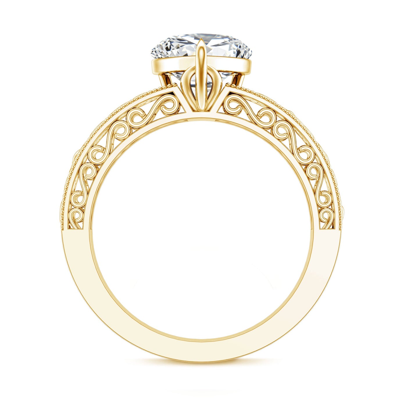2 Carat Lab Grown Diamond Heart Engagement Ring