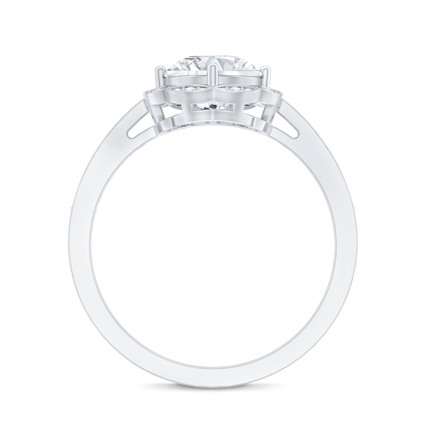Certified 1.2 Carat Lab Grown Diamond Halo Engagement Ring