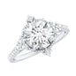 2 Carat Lab Grown Diamond Vintage Inspired Engagement Ring
