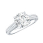 Certified Lab Grown Diamond 2 Carat Simple Engagement Ring With Side Stones