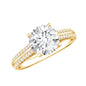Certified Lab Grown Diamond 2 Carat Simple Engagement Ring With Side Stones