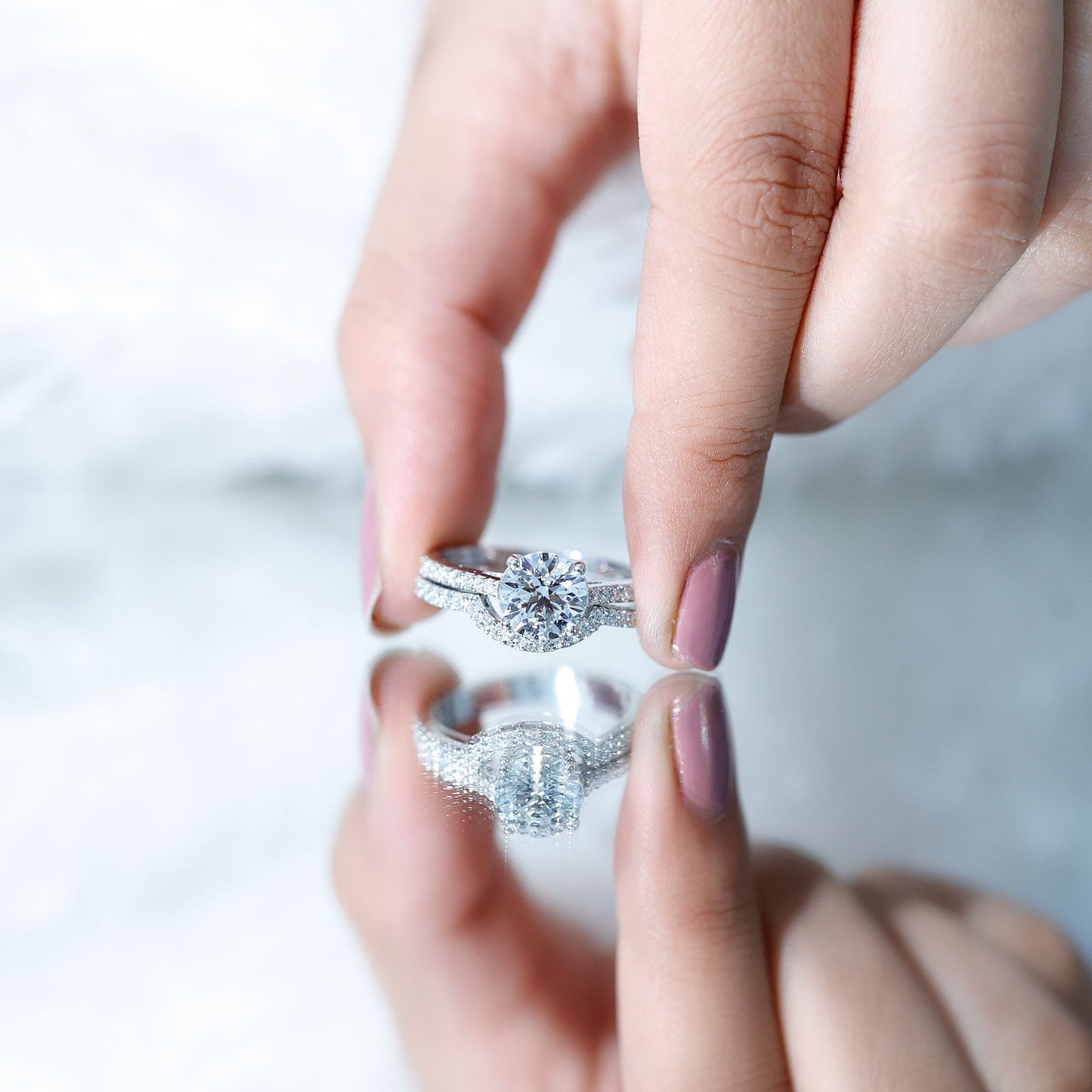 Lab Grown Diamond 2 Carat Round Engagement Ring With Ring Guard