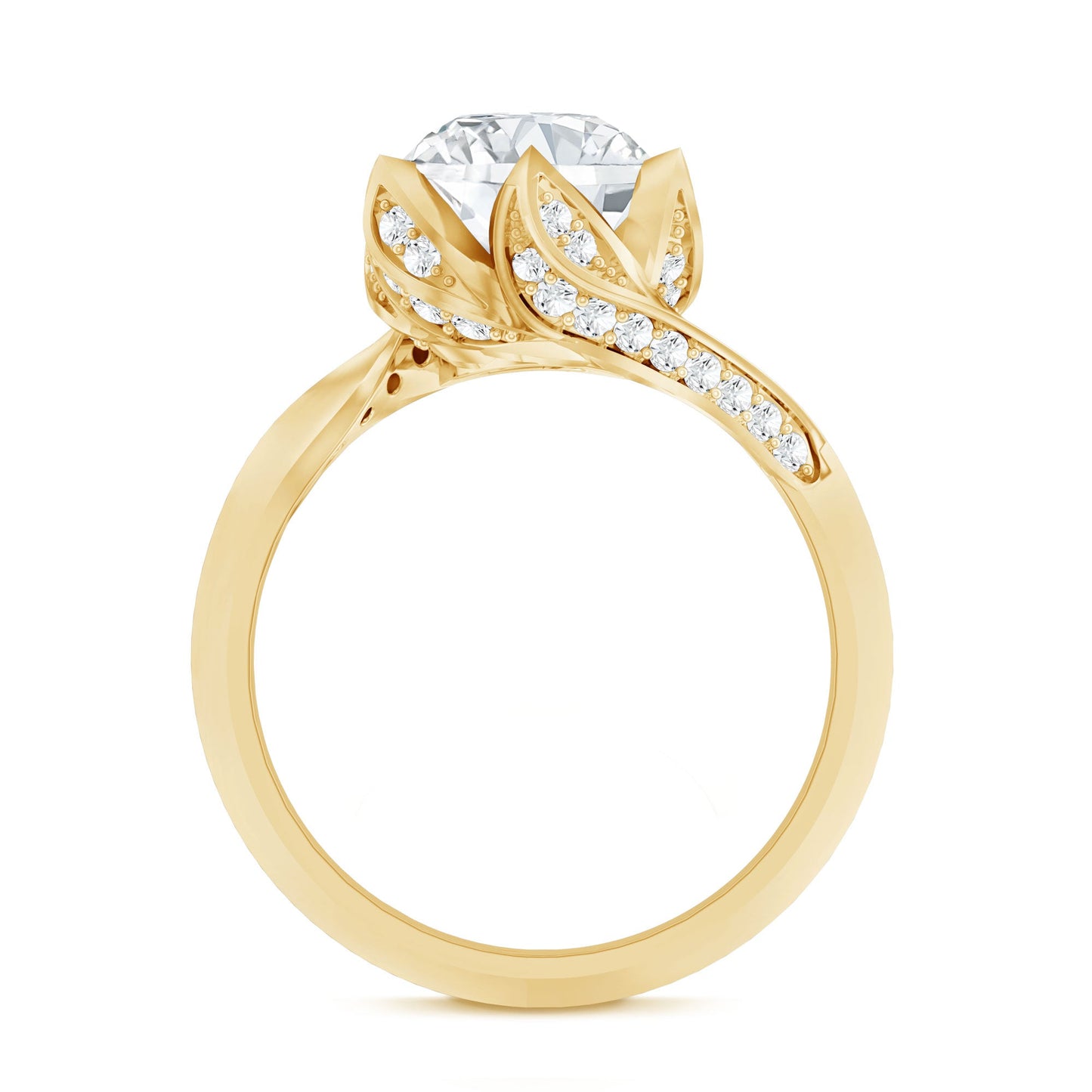 2 Carat Lab Grown Diamond Vintage Floral Engagement Ring