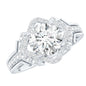 Certified 2 Carat Lab Grown Diamond Vintage Style Engagement Ring