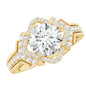 Certified 2 Carat Lab Grown Diamond Vintage Style Engagement Ring