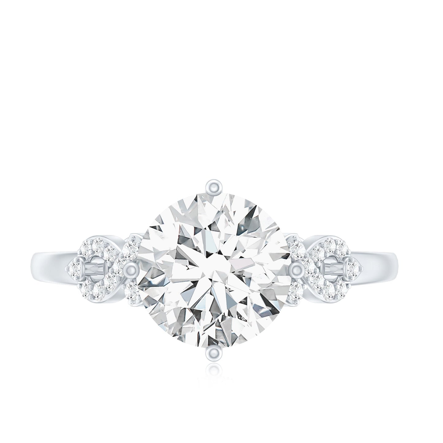 Certified 2 Carat Lab Grown Diamond Solitaire Engagement Ring