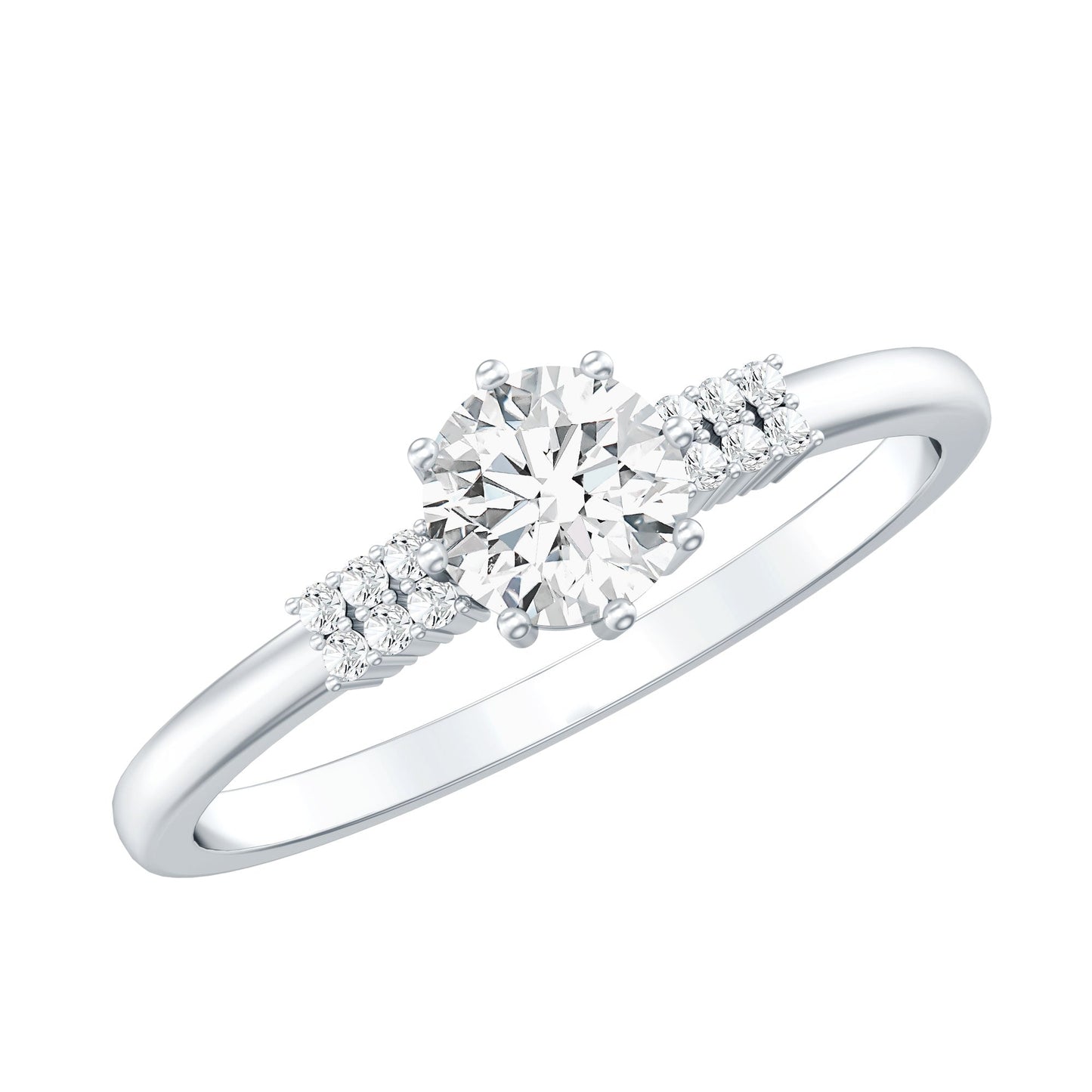Certified 0.4 Carat Lab Grown Diamond Solitaire Promise Ring