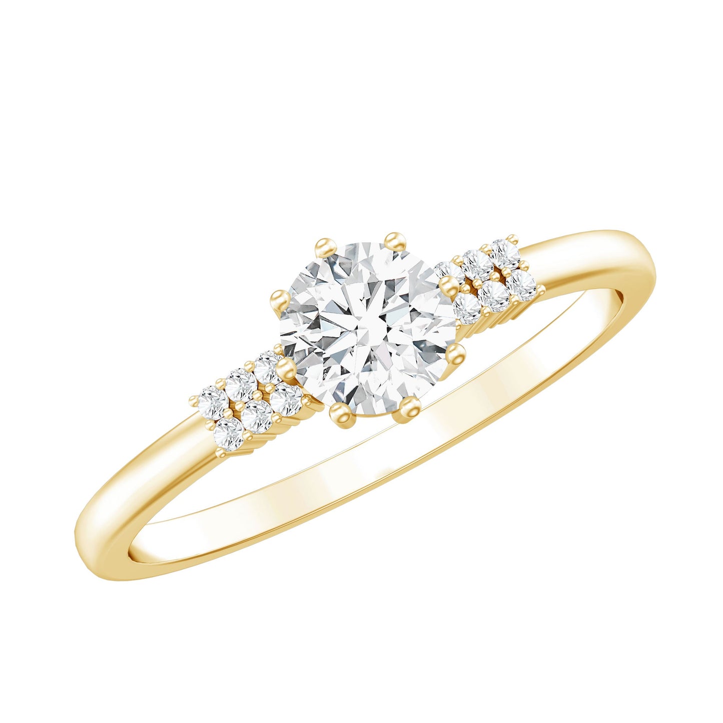 Certified 0.4 Carat Lab Grown Diamond Solitaire Promise Ring