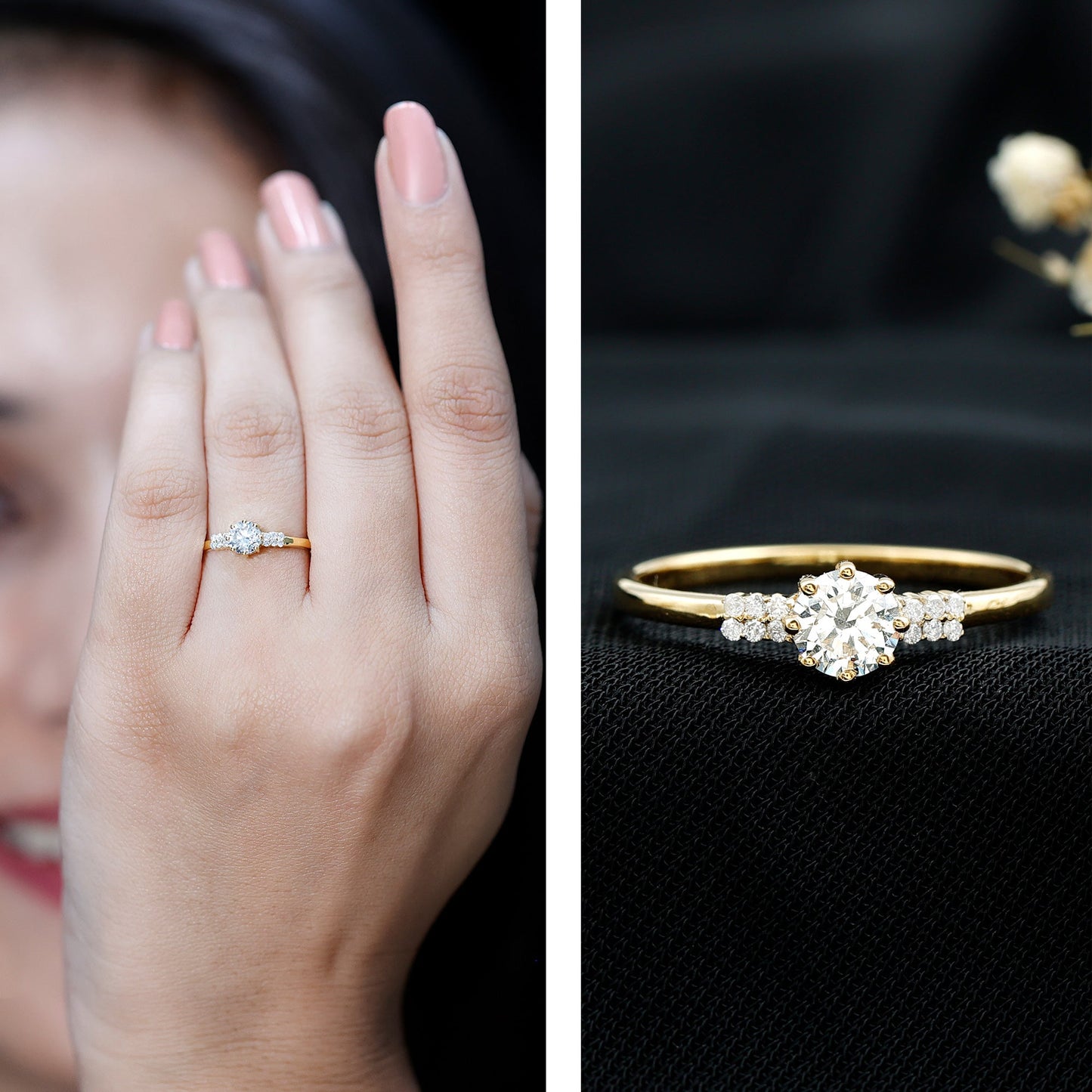 Certified 0.4 Carat Lab Grown Diamond Solitaire Promise Ring