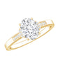 Certified 1.2 Carat Oval Lab Grown Diamond Solitaire Engagement Ring