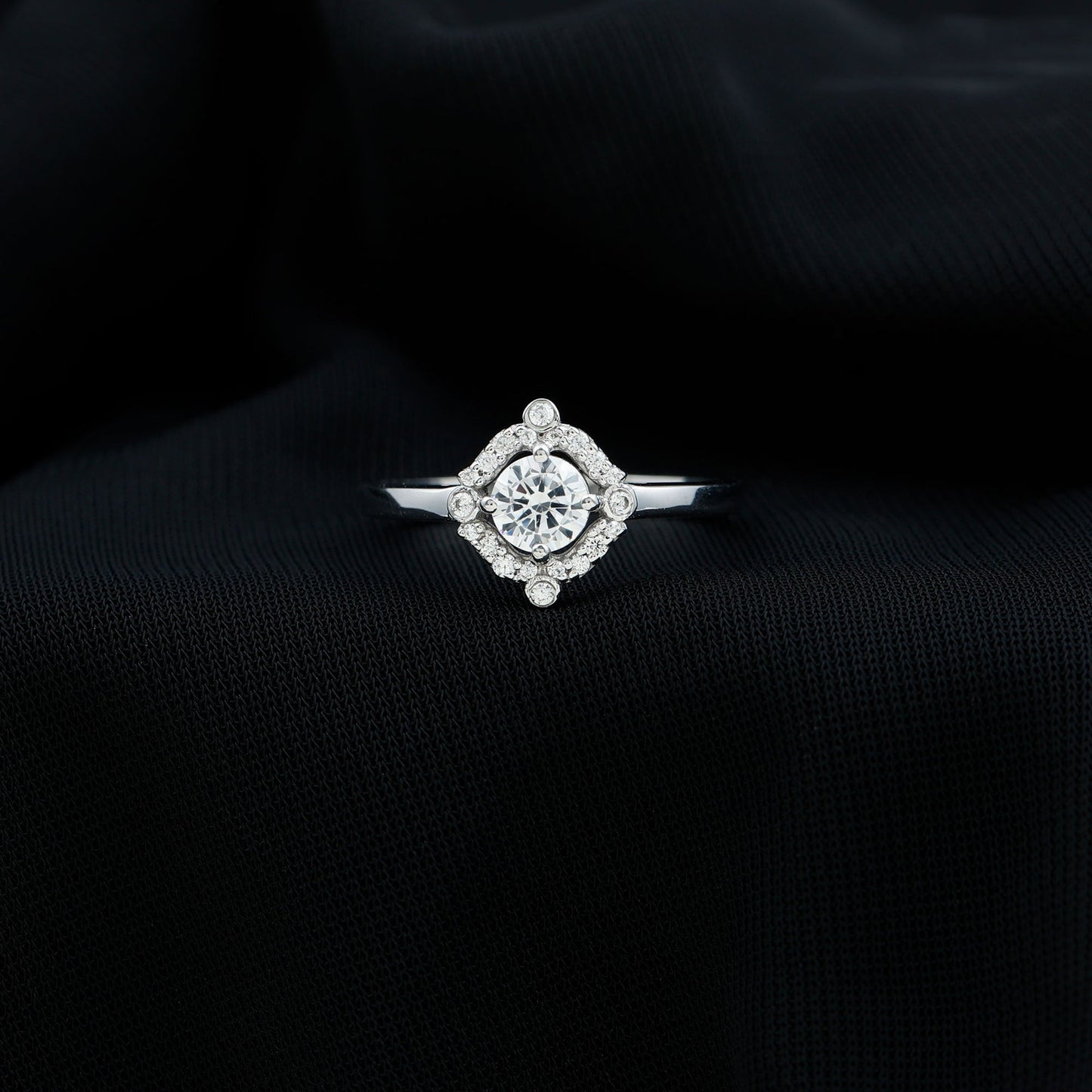 Certified 0.4 Carat Lab Grown Diamond Unique Engagement Ring