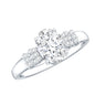 Certified 1.2 Carat Oval Lab Grown Diamond Designer Engagement Ring