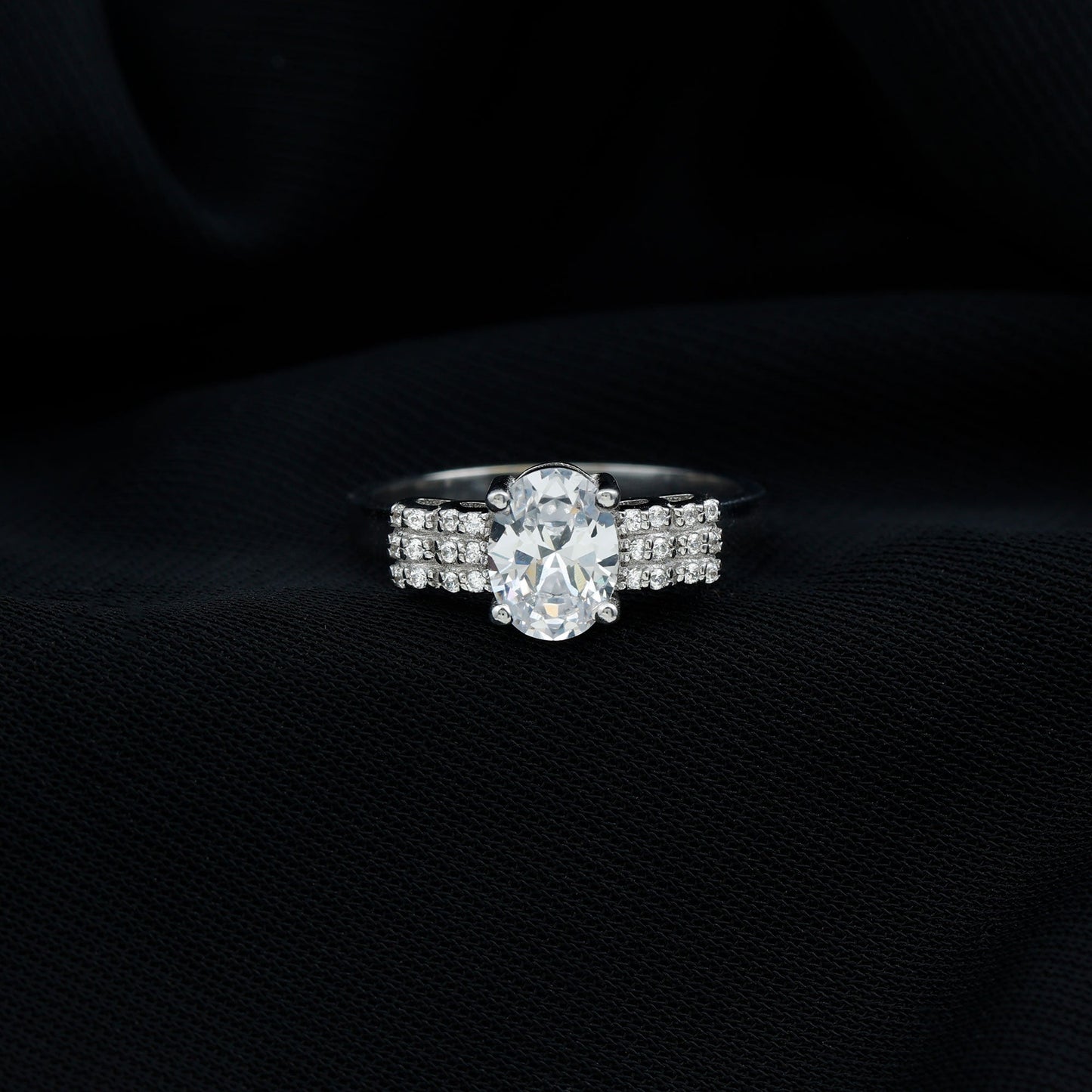 Certified 1.2 Carat Oval Lab Grown Diamond Designer Engagement Ring