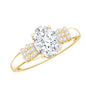 Certified 1.2 Carat Oval Lab Grown Diamond Designer Engagement Ring