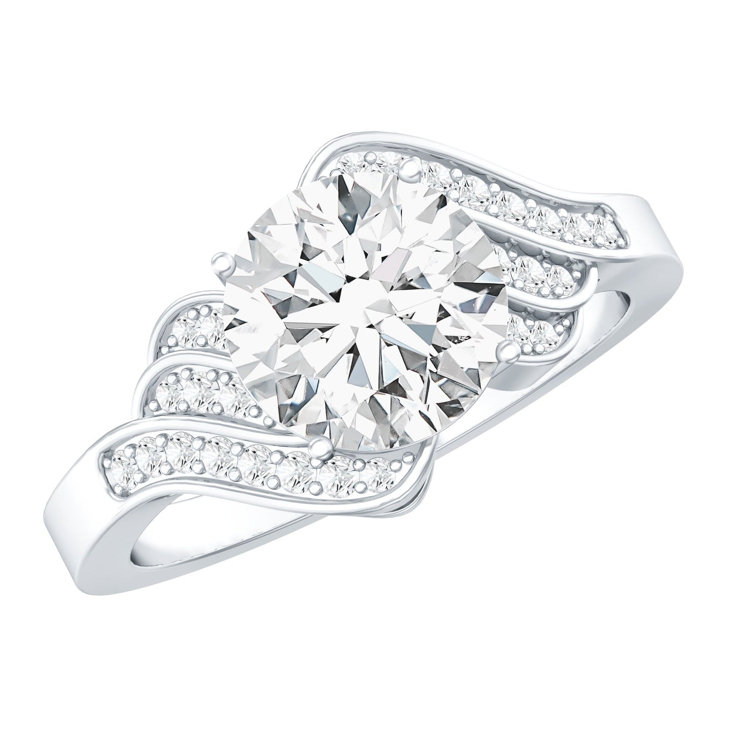 Certified 2 Carat Lab Grown Diamond Unique Engagement Ring