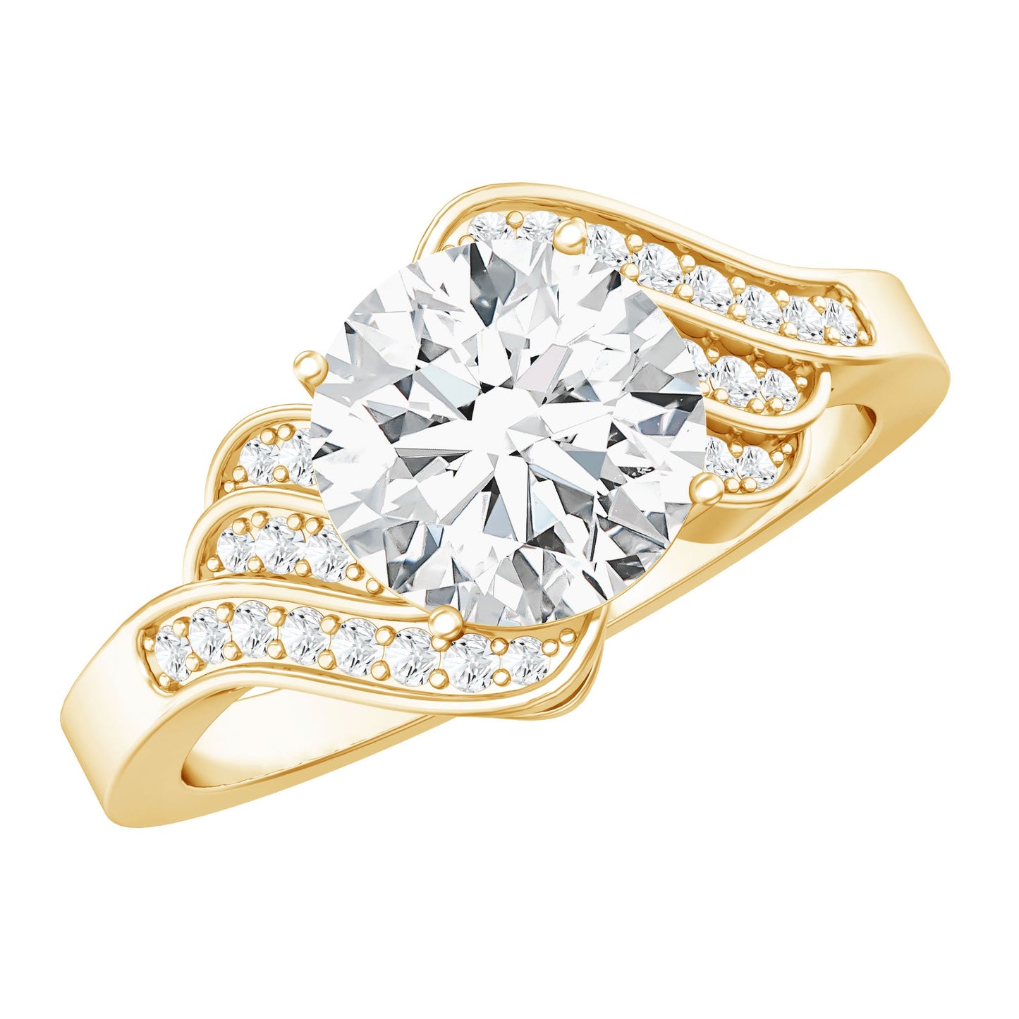 Certified 2 Carat Lab Grown Diamond Unique Engagement Ring