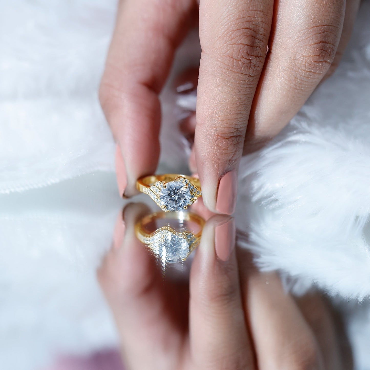 Certified 2 Carat Lab Grown Diamond Unique Engagement Ring