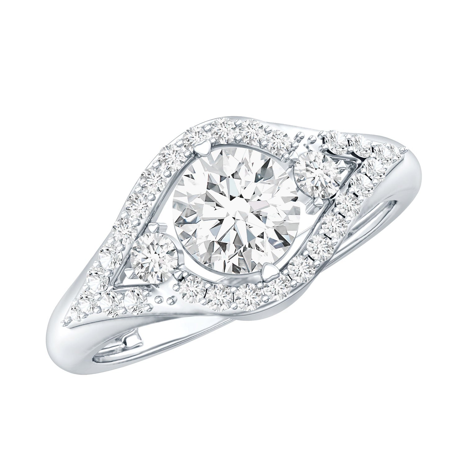 Certified 0.9 Carat Lab Grown Diamond Classic Engagement Ring