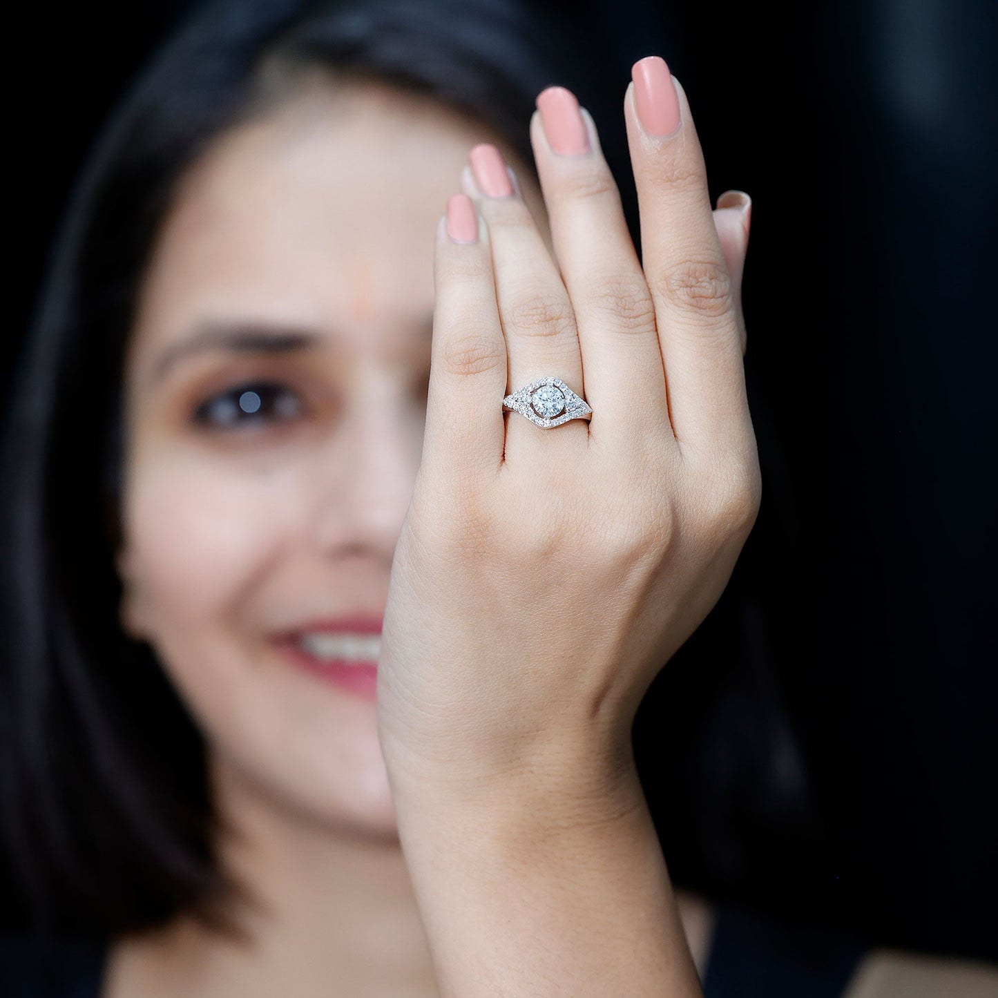 Certified 0.9 Carat Lab Grown Diamond Classic Engagement Ring