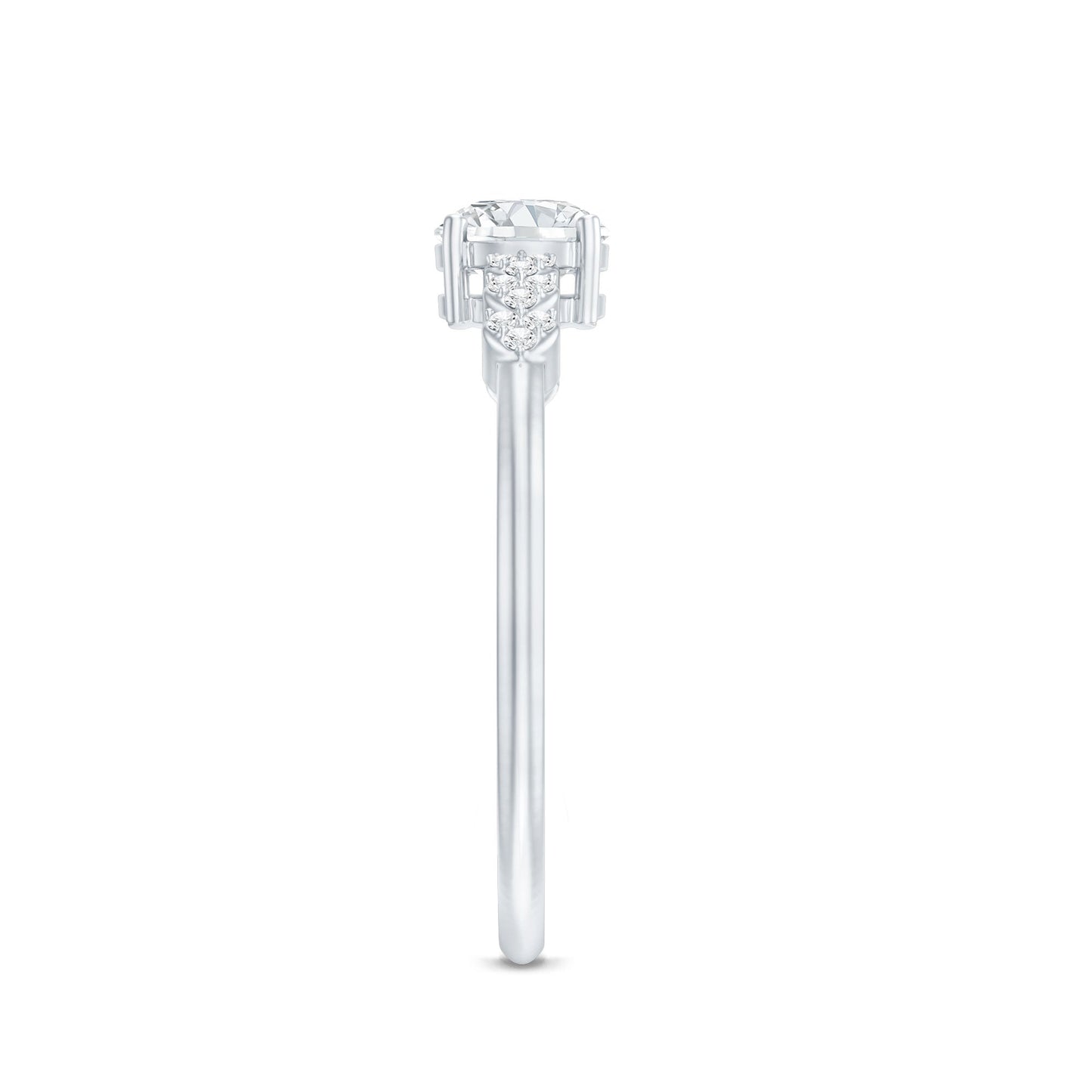 Certified 0.4 Carat Lab Grown Diamond Designer Engagement Ring